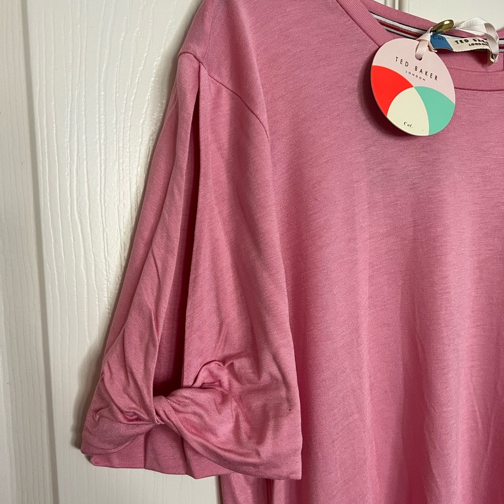 Ted Baker London Pink Open Sleeve Tee Brand New